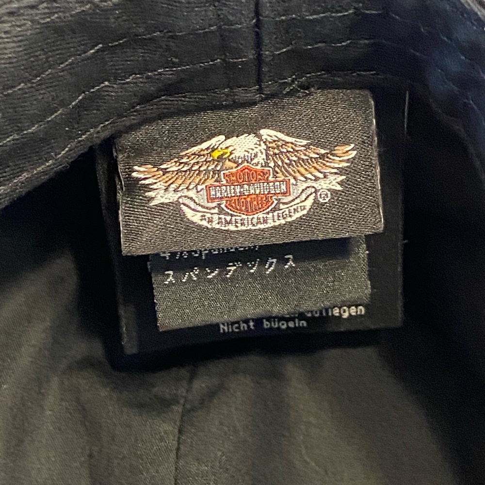 Harley Davidson Women’s Embroidered Logo Cabbie Cadet Cap/Hat Black Small - Picture 9 of 12